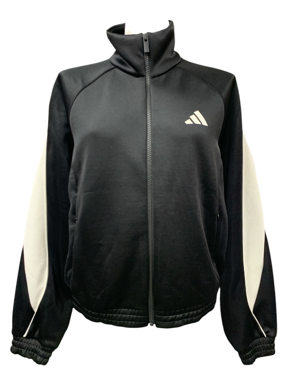 adidas Black Jacket with White Sleeve Panels